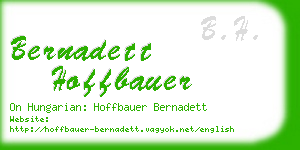 bernadett hoffbauer business card